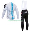 Radbekleidung Radtrikot Langarm + Lang Trägerhose 2018 Team Sky Winter Thermal Fleece N001